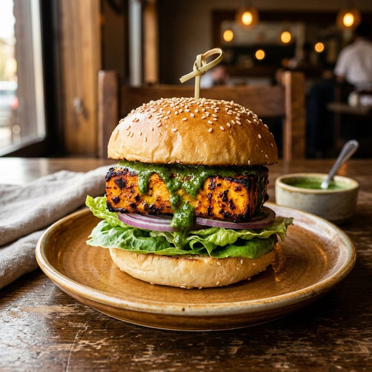 Paneer Tikka Burger